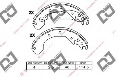 Комплект тормозных колодок DJ PARTS купить