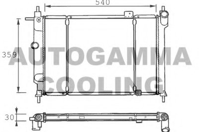 Радиатор, охлаждение двигателя AUTOGAMMA купить