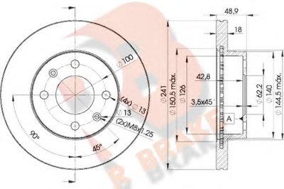 Тормозной диск R BRAKE купить