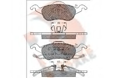 Комплект тормозных колодок, дисковый тормоз R BRAKE купить