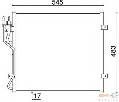 Конденсатор, кондиционер BEHR HELLA SERVICE HELLA купить