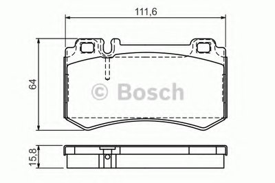 Комплект тормозных колодок, дисковый тормоз BOSCH купить