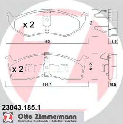 Комплект тормозных колодок, дисковый тормоз ZIMMERMANN купить