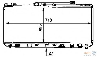 Радиатор, охлаждение двигателя BEHR HELLA SERVICE купить