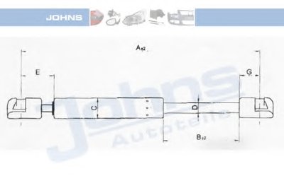 Газовая пружина, крышка багажник JOHNS купить