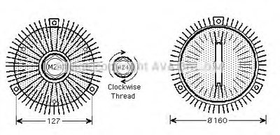 Сцепление, вентилятор радиатора AVA QUALITY COOLING купить