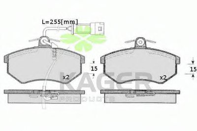 Комплект тормозных колодок, дисковый тормоз KAGER купить