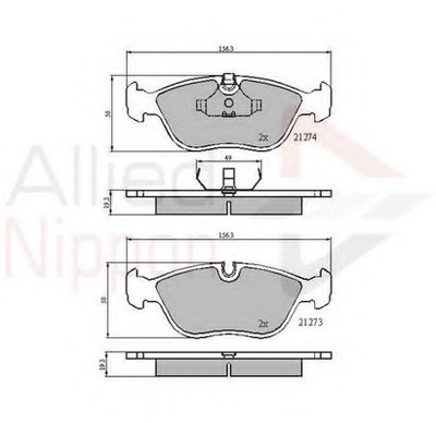 Комплект тормозных колодок, дисковый тормоз ANL Braking COMLINE купить