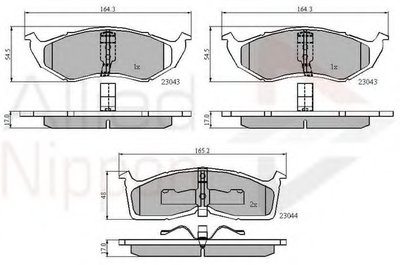 Комплект тормозных колодок, дисковый тормоз ANL Braking COMLINE купить