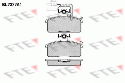 Комплект тормозных колодок, дисковый тормоз FTE купить