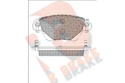 Комплект тормозных колодок, дисковый тормоз R BRAKE купить