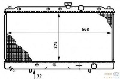 Радиатор, охлаждение двигателя BEHR HELLA SERVICE купить