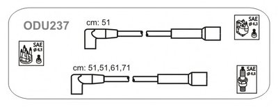Комплект проводов зажигания Opel Kadett D 1.2/1.3, Manta 1.3  -87