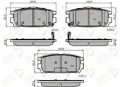 Комплект тормозных колодок, дисковый тормоз ANL Braking COMLINE купить