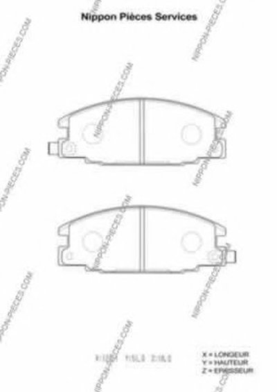 Комплект тормозных колодок, дисковый тормоз NPS купить