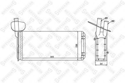 Радиатор отопителя VW TRANSPORTER IV 93-03 (TEMPEST)