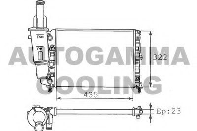 Радиатор, охлаждение двигателя AUTOGAMMA купить