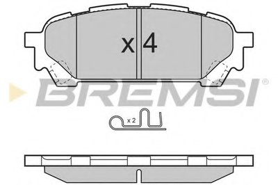 Колодки тормозные задние Subaru Impreza 00- (akebono)
