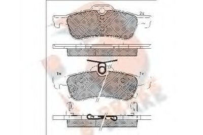 Комплект тормозных колодок, дисковый тормоз R BRAKE купить