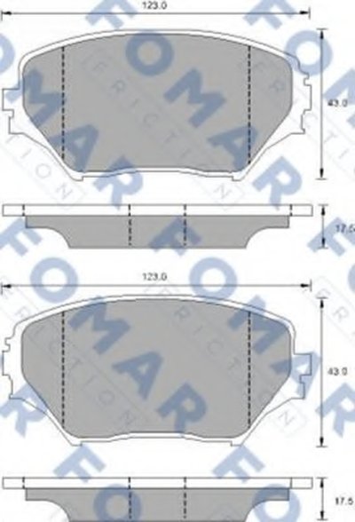 Комплект тормозных колодок, дисковый тормоз FOMAR Friction купить