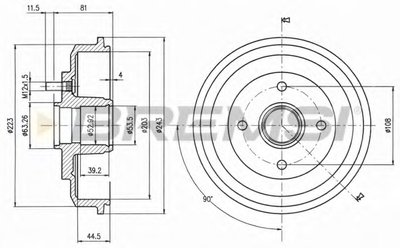 Тормозной барабан BREMSI купить