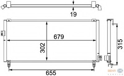 Конденсатор, кондиционер BEHR HELLA SERVICE HELLA купить