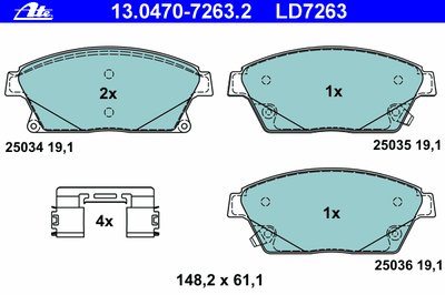 Колодки тормозные дисковые LD7