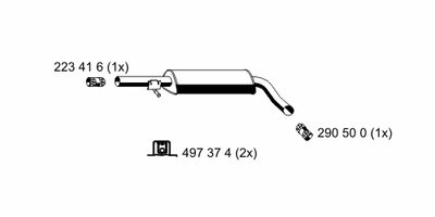 Средний глушитель выхлопных газов ERNST купить