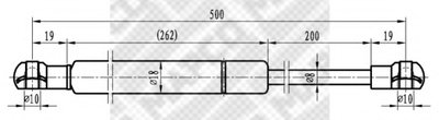 Газовая пружина, крышка багажник MAPCO купить