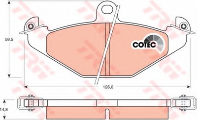 Комплект тормозных колодок, дисковый тормоз COTEC TRW купить