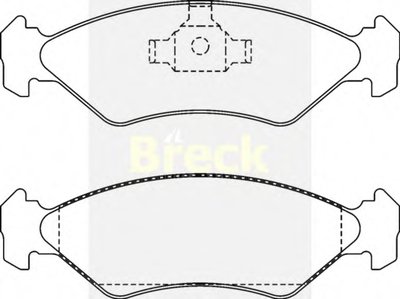 Комплект тормозных колодок, дисковый тормоз BRECK купить