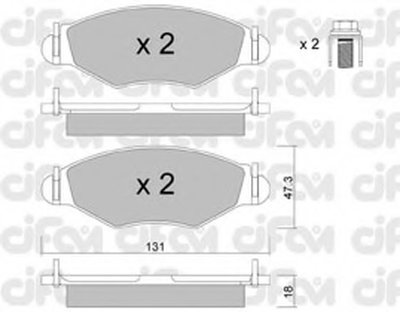 Колодка торм. PEUGEOT 206 передн. (пр-во Cifam)