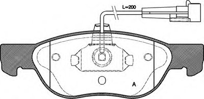 Комплект тормозных колодок, дисковый тормоз ADVANCE OPEN PARTS купить