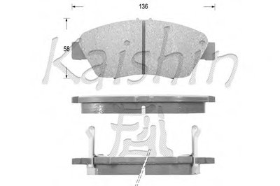 Комплект тормозных колодок, дисковый тормоз KAISHIN купить