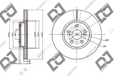 Тормозной диск DJ PARTS купить