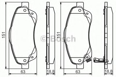 Тормозные колодки дисковые передние TOYOTA Avensis 03-