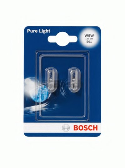 Лампа BOSCH 12V 5W  W5W (W2,1x9,5d)  2шт