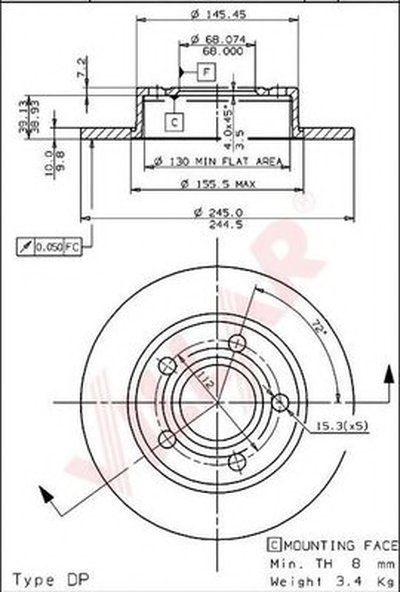 Тормозной диск COATED DISC LINE VILLAR купить