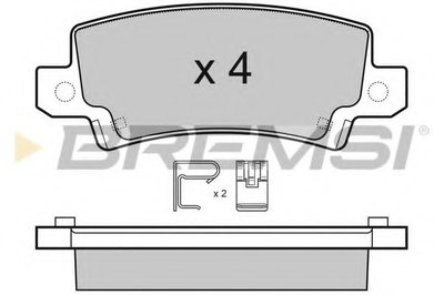 Колодки тормозные задние Toyota Corolla 00-07 (TRW) (37,9x95