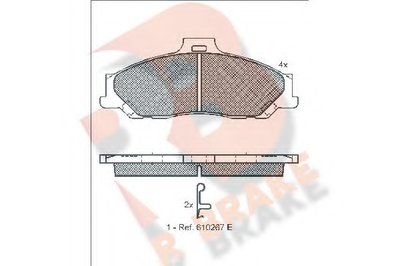 Комплект тормозных колодок, дисковый тормоз R BRAKE купить