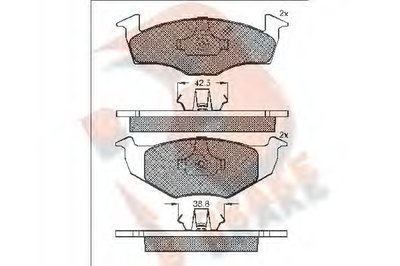 Комплект тормозных колодок, дисковый тормоз R BRAKE купить