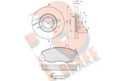 Комплект тормозов, дисковый тормозной механизм R BRAKE купить