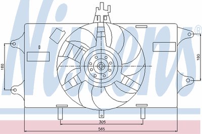Вентилятор, охлаждение двигателя NISSENS купить