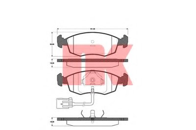 Комплект тормозных колодок, дисковый тормоз NK купить