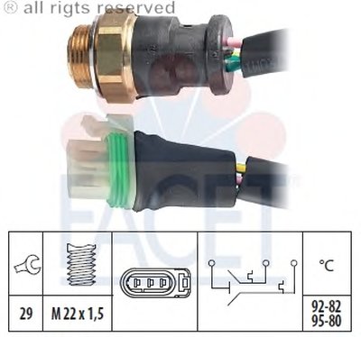 Термовыключатель, вентилятор радиатора FACET купить