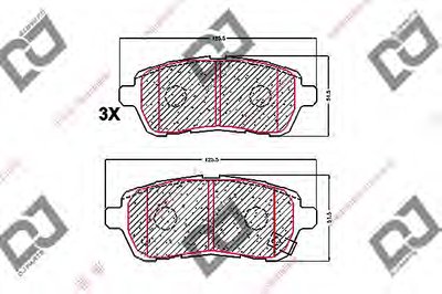 Комплект тормозных колодок, дисковый тормоз DJ PARTS купить