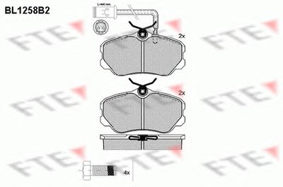 Комплект тормозных колодок, дисковый тормоз FTE купить