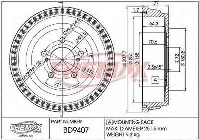 Тормозной барабан Premium Black Carbon + FREMAX купить