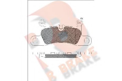 Комплект тормозных колодок, дисковый тормоз R BRAKE купить