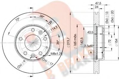 Тормозной диск R BRAKE купить